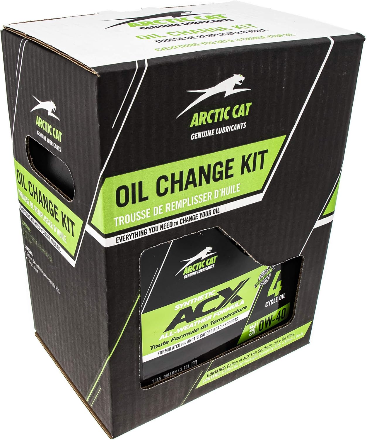 Arctic Cat 2436-850 ACX 0W-40 Gallon Synthetic Oil Change Kit for Alterra Wildcat Pack of 2