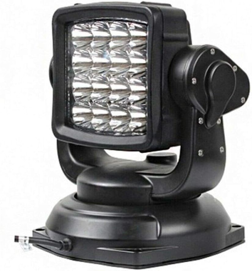 Marine Boat Spot Light Rotation LED Search Light 80W Wireless Remote Em-ergency Light 360° Rotation LED Search Light Waterproof Spotlight Truck Car