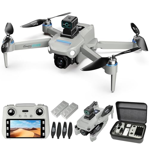 Drone with 4K UHD Camera for Adults,GPS RC Drone Brushless Motor,Upgraded Tablet Screen,Gimbal EIS, Smart FPV Foldable Quadcopter for Beginners