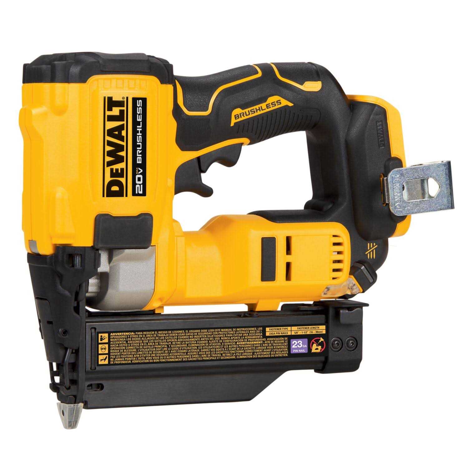 DEWALT ATOMIC 20V MAX 23-Gauge Brushless Cordless Pin Nailer DCN623B