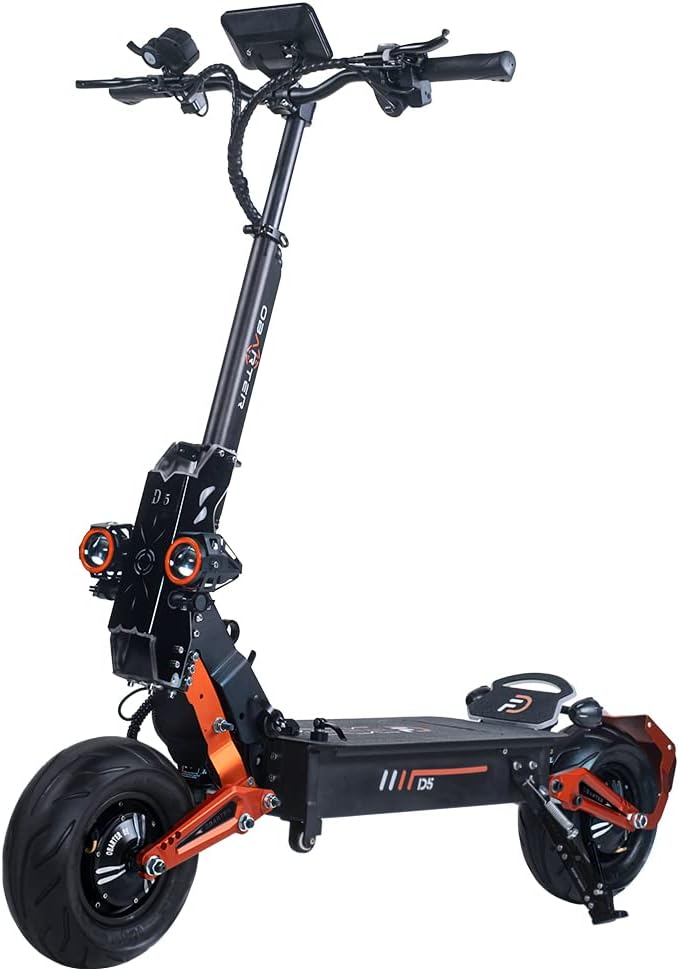 Foldable Electric Scooter with Seat, 5000W Dual Motors, 50MPH, 48V35AH Removable Battery, 75 Mile Range, 12 Inch Tubeless Off-Road Tires