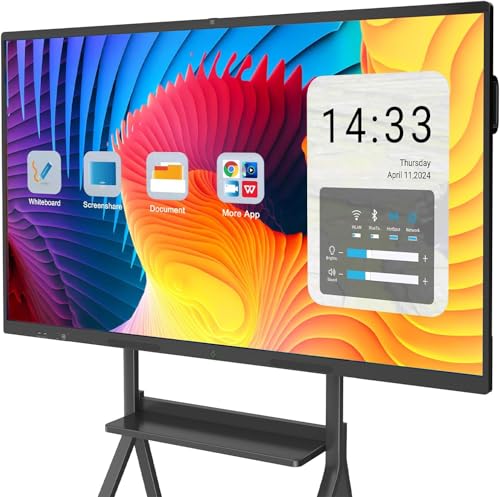 85″ Smart Board, 4K UHD Touchscreen Electronic White Board Built in Ultra High Definition Camera Android 13 Open App Ecosystem