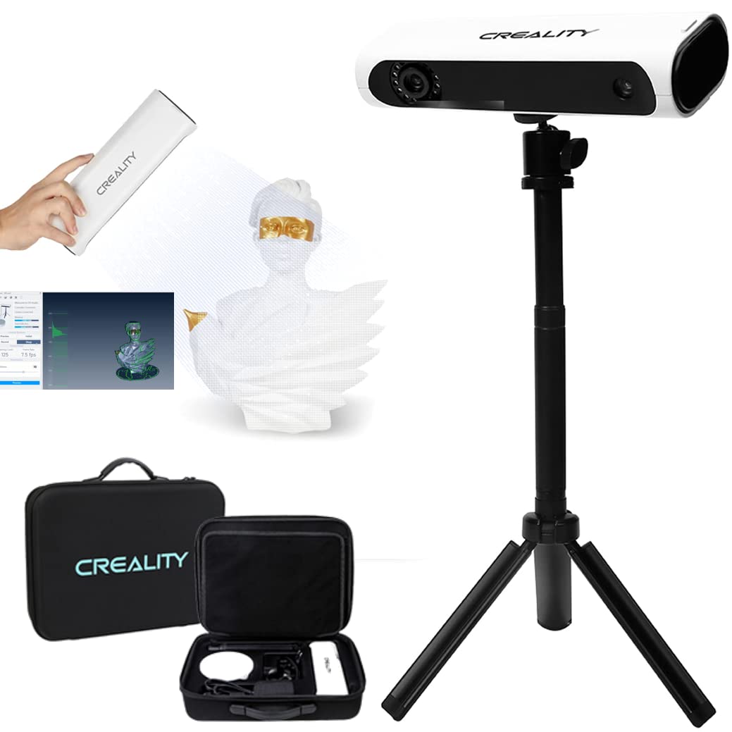 Creality Upgraded CR-Scan 01 3D Scanner Kit, Handheld/Auto Modes of 3D Scanning,Simple Operation and No Marker Quick Scanner,0.1mm Accuracy