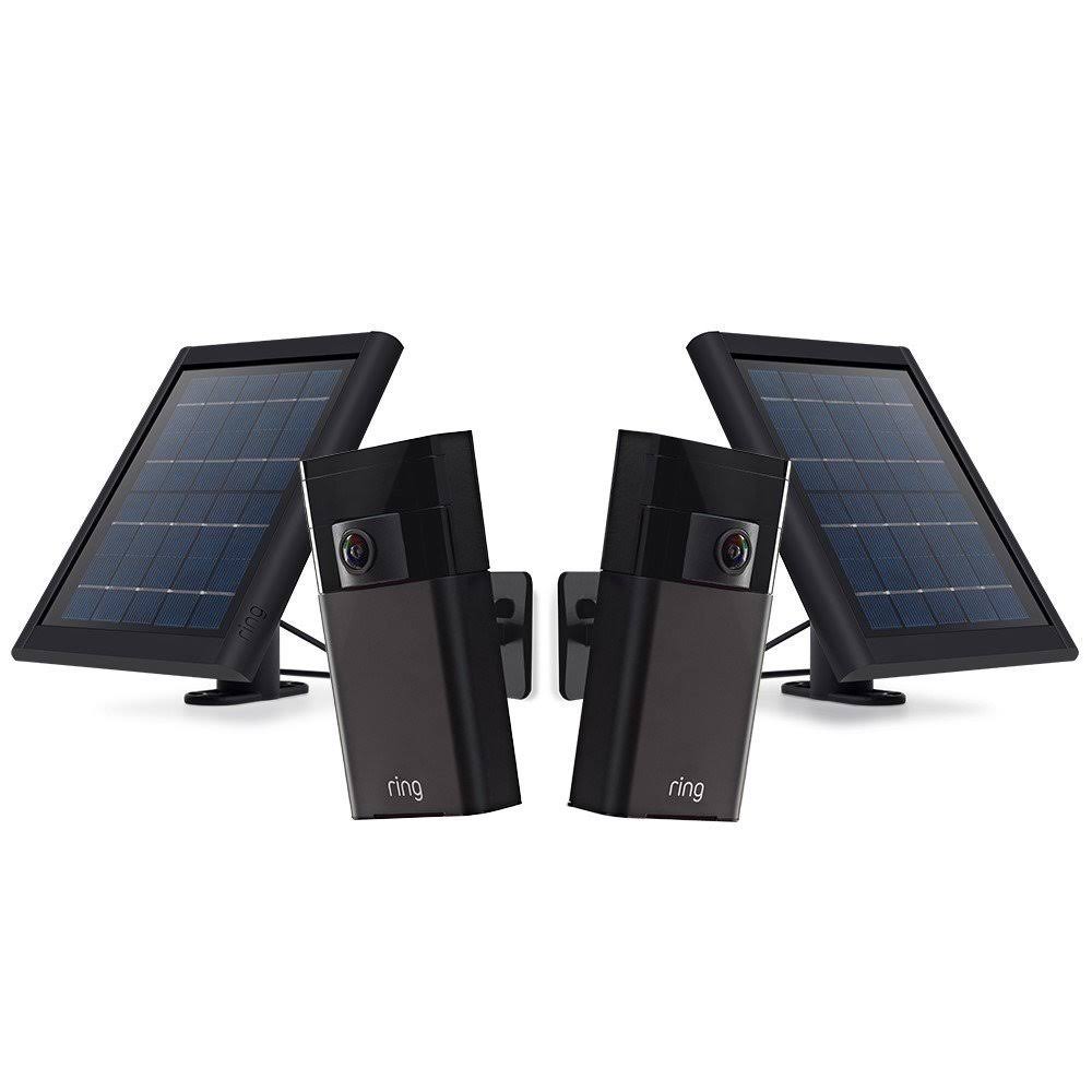 Ring Stick Up Cam and Solar Panel Bundle (Includes 2 Cams and 2 Solar Panels)