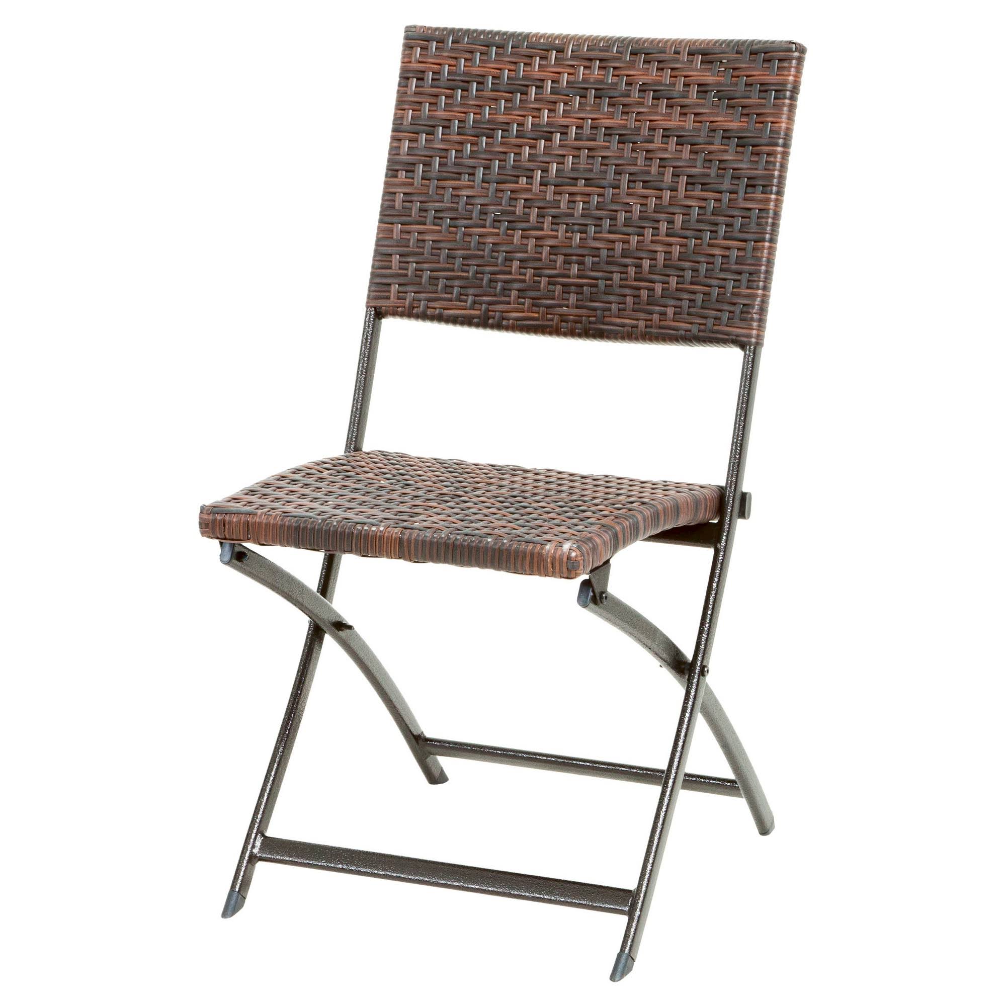 El Paso Set of 2 Wicker Patio Folding Chairs Brown Christopher Knight