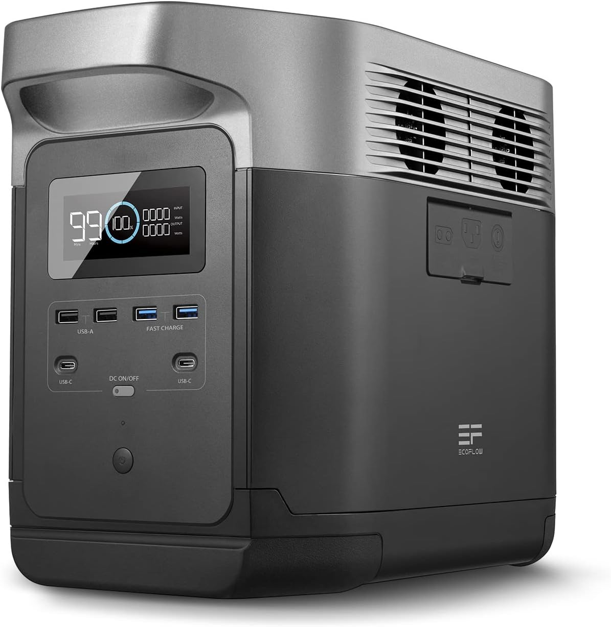 EF ECOFLOW Portable Power Station DELTA, UPS Power Supply 1260Wh Battery Pack with 6 1800W (3300W Surge) AC Outlets