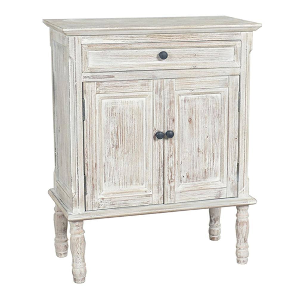 Crestview Collection White Wood Accent Cabinet