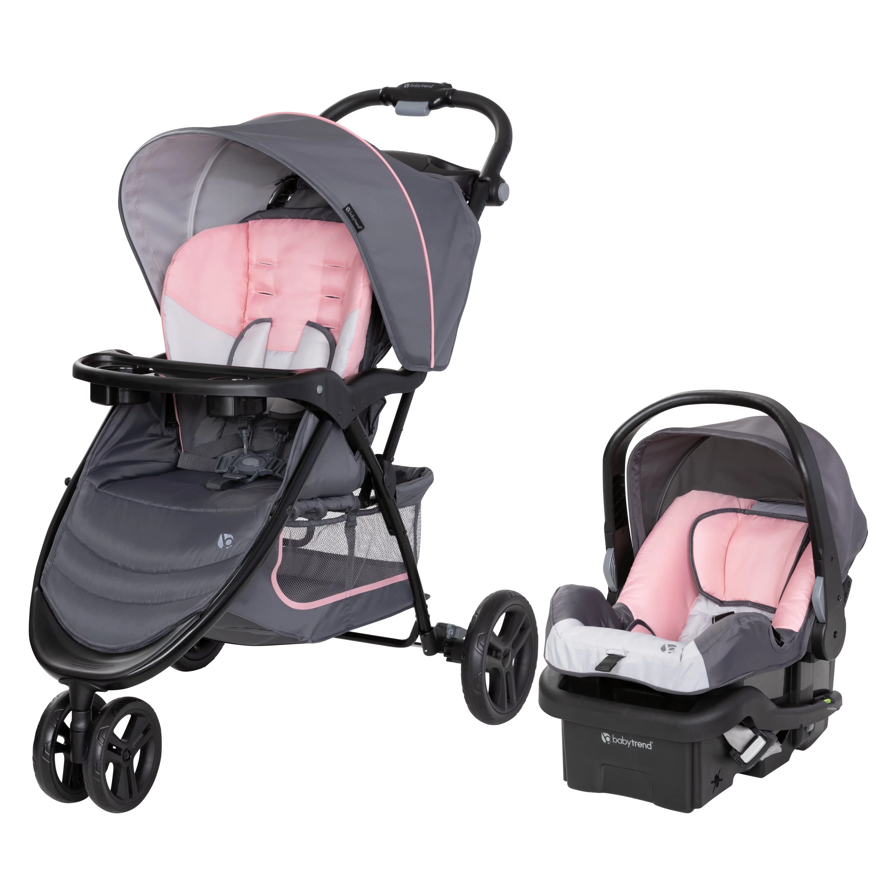Baby Trend EZ Ride Travel System Stroller - Pink Flamingo - Radiant Selections