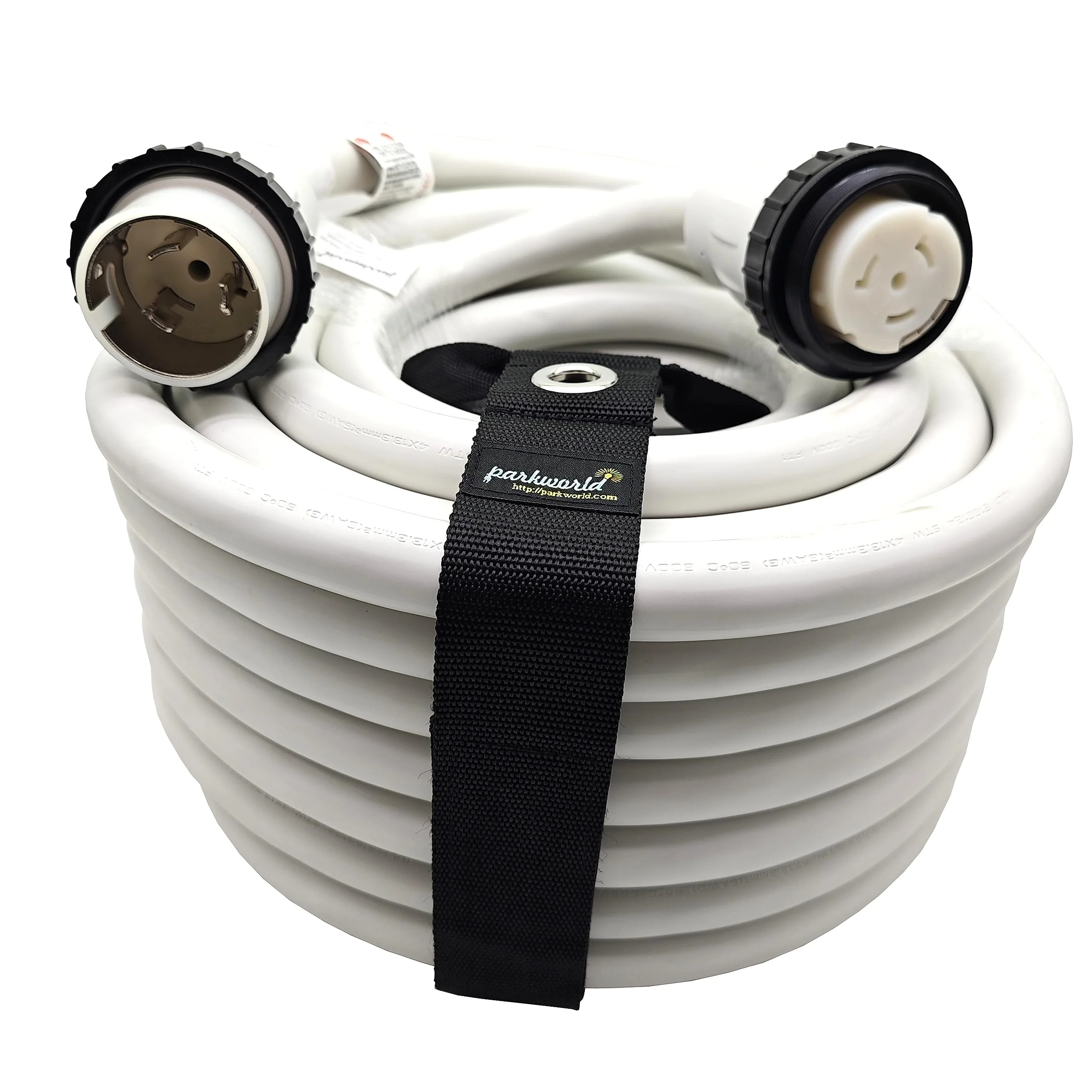 Parkworld 60967W Marine Shore Power Extension Cord 50 AMP SS2-50P to SS2-50R, Marine Shore Power Cord SS2-50 male to female 50A 125V/250V (75FT)