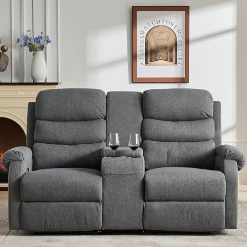 SAMERY Loveseat Recliner - Reclining Loveseat with Console