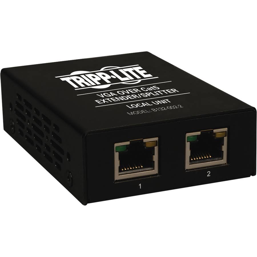 Tripp Lite VGA over Cat5/Cat6 Video Extender 2-Port Transmitter HD15 RJ45 TAA GSA - Video Extender