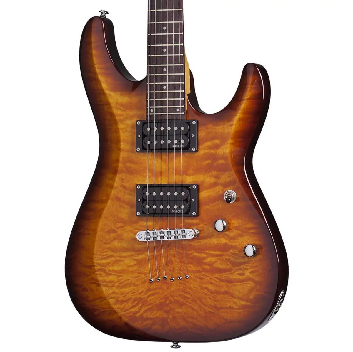 Schecter C-6 Plus VSB Solid-Body Electric Guitar, VSB - Curated Treasures Market