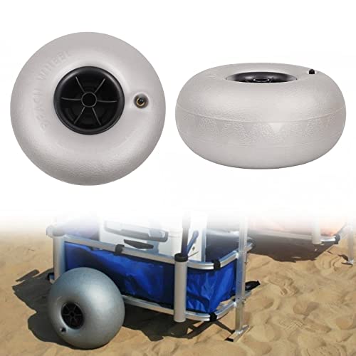 2 Pcs Kayak Beach Balloon Wheels 10" Universal eplacement Sand Tires Sand Wheels Beach Wheels for Kayak Canoe SUP Paddle Board