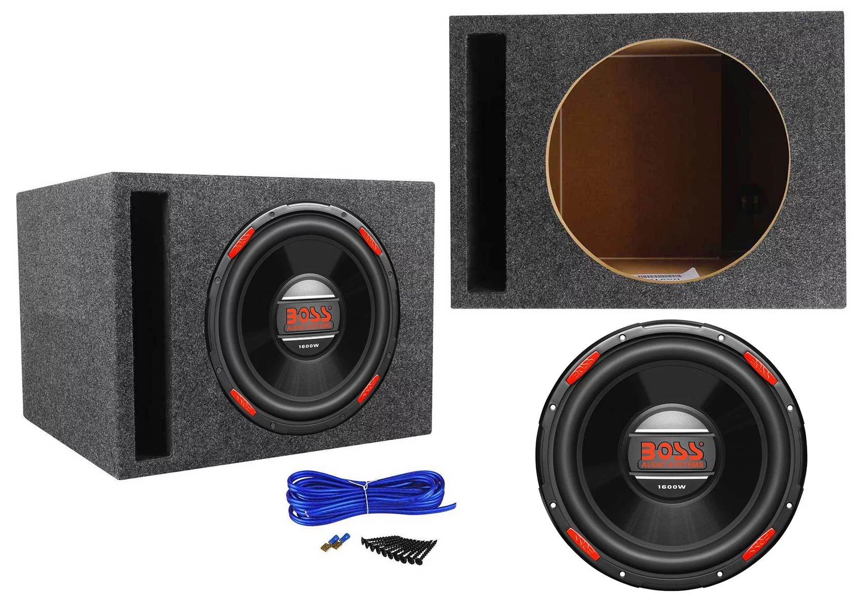 Boss Audio AR120DVC 12" 1600w DVC Car Audio Subwoofer+Vented Sub Box Enclosure - Curated Treasures Market