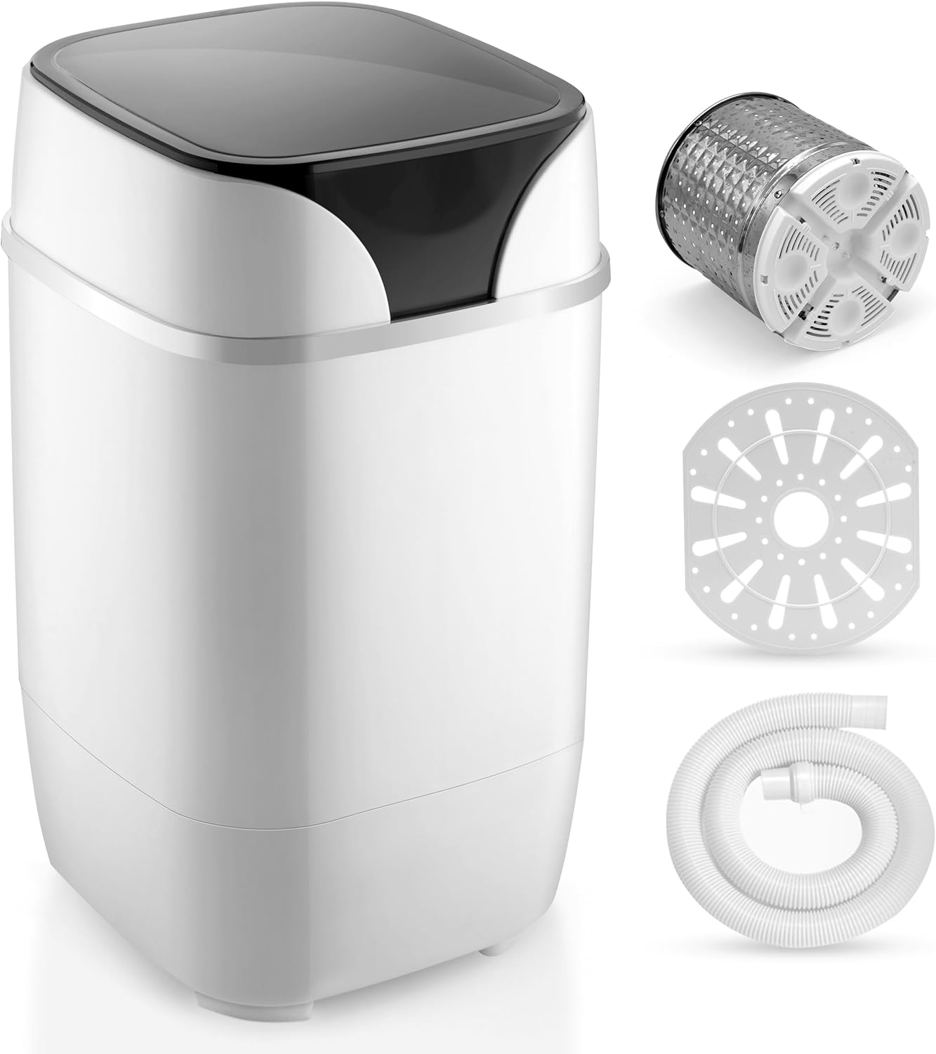 SereneLife PUCWM200 Portable Machine Full-Automatic Compact Washer with Washing Programs Ideal for RV, Dorm, Apartment (White) - Smart Home Appliances