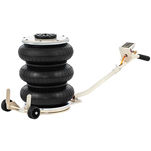 VEVOR Air Jack, 6 Ton/13000 lbs Quadruple Bag Air Jack, Lift up to 26.5", with Heightened Column & Adjustable Handle, Thick Rubber Pad