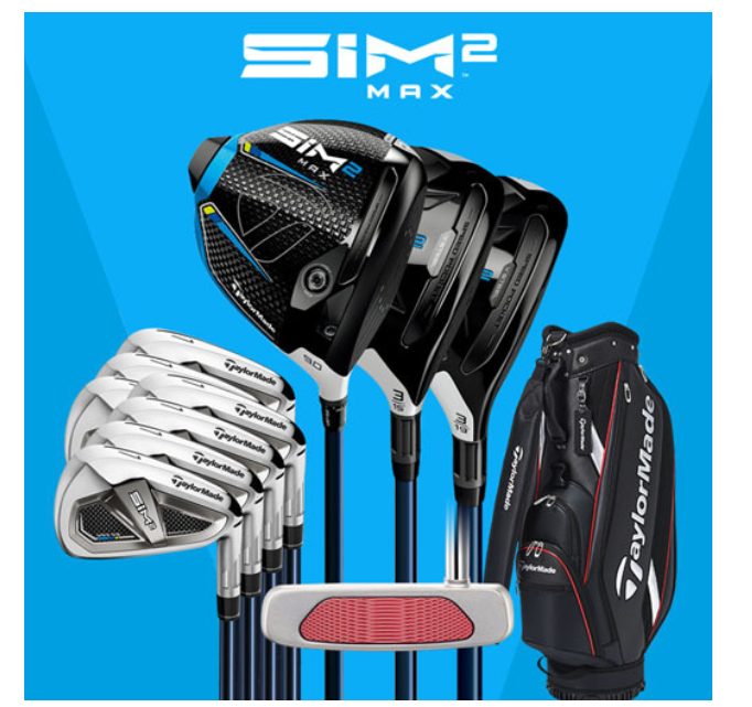 TaylorMade&rsquo;s new golf clubs, male SIM2 MAX series golf full set of clubs