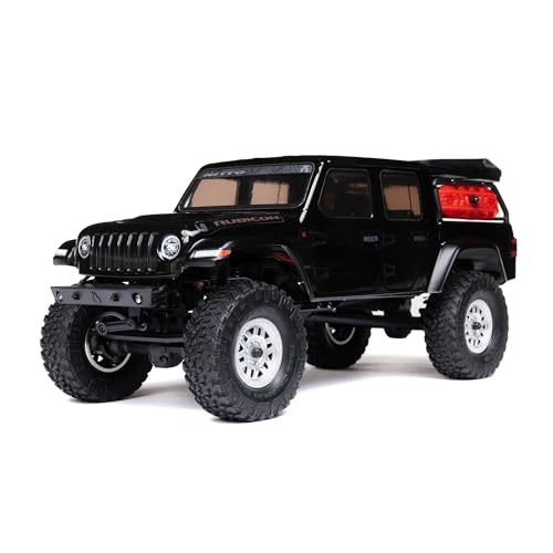 Axial RC Truck SCX24 Jeep Gladiator 4 Wheel Drive Rock Crawler Brushed RTR (Nothing Needed to Complete Ready-to-Run), Black, AXI00005V2T5