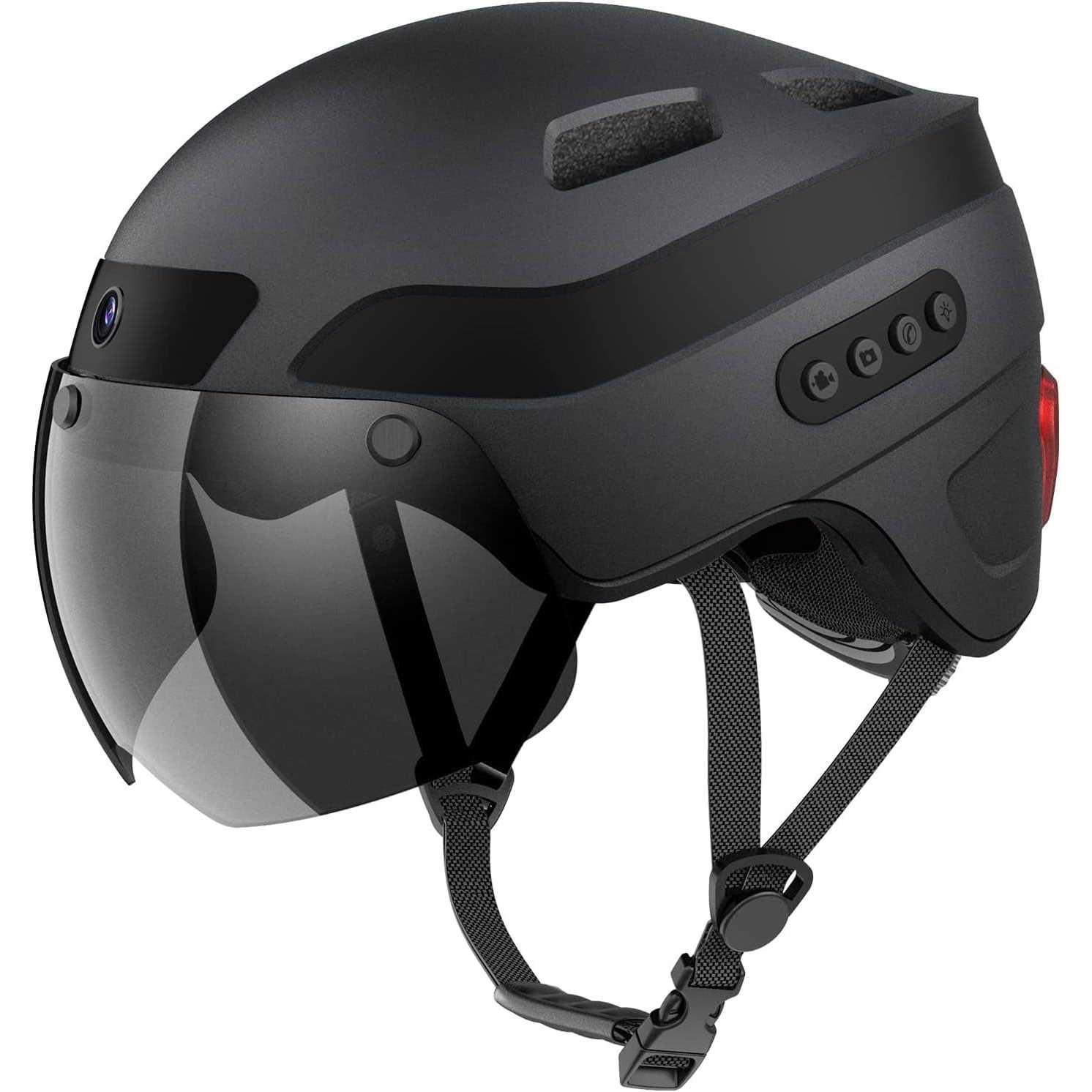 KRACESS KRS-S1 Bike Helmets for Men Smart Helmets for Adults with 1080P 60 fps Sports Camera Dual Antenna Bluetooth Womens Bike Helmet
