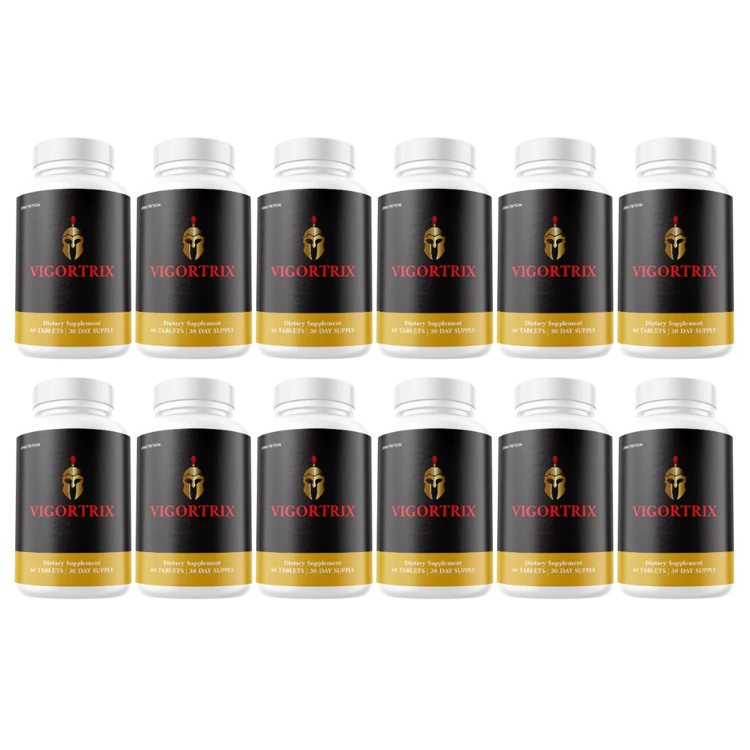 Vigortrix Men Vitality Pills Natural Energy & Stamina Support - 12 Bottles - Kansas Nuitrition - HNZSDS