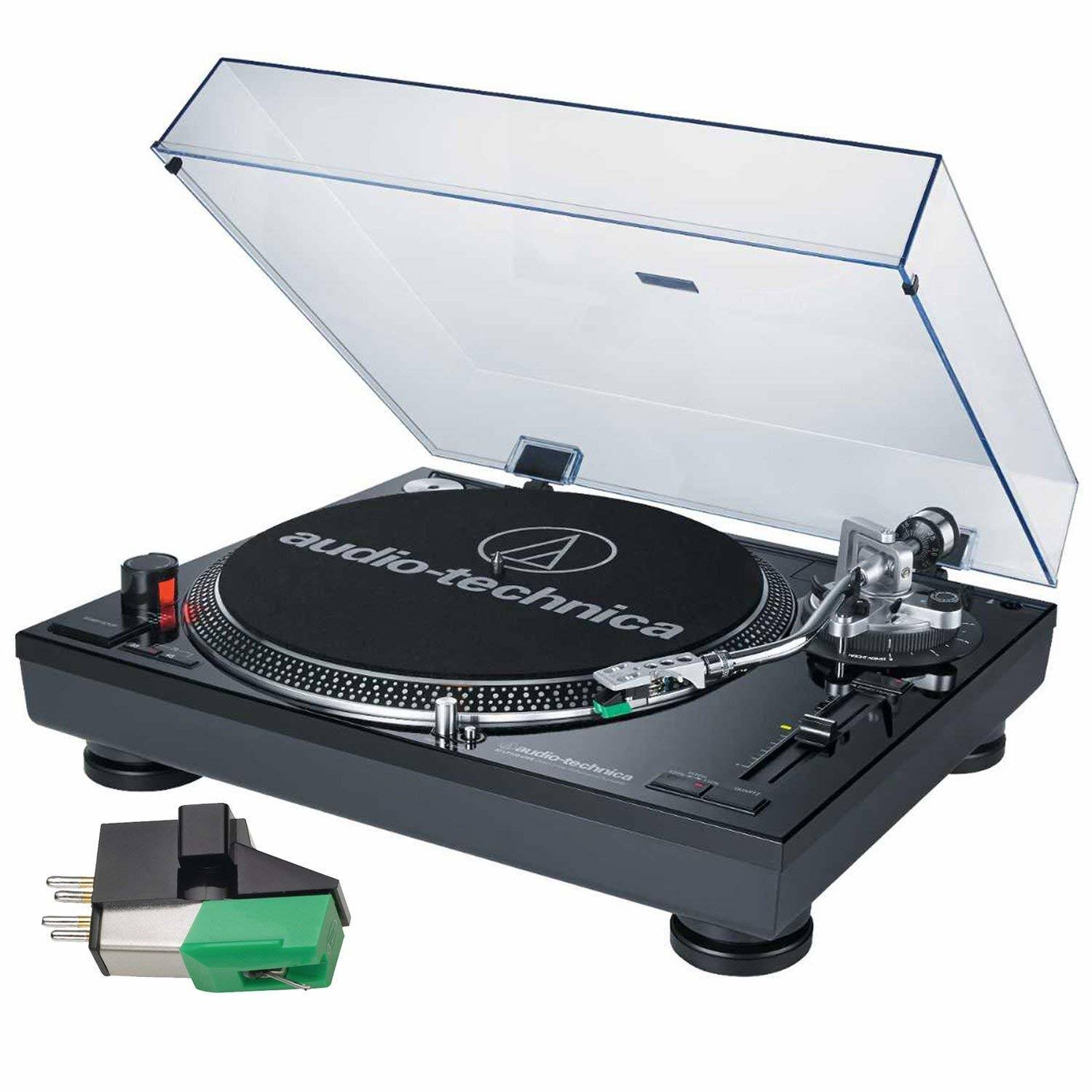 Audio Technica AT-LP120-USB Professional Turntable with Cartridge u0026 Knox