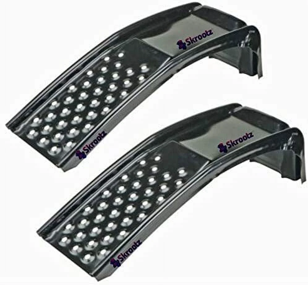 Solid Steel Ramps Set Heavy Duty Car Vehicle Truck Repairs Auto Lights 3 Ton 6500 LBS Capacity - Curated Treasures Market