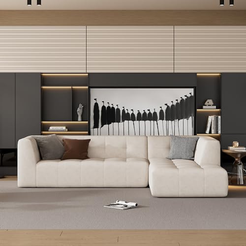 110.2 X 72.8'' Modular Sectional Couch,Chenille Fabirc L Shaped Sofa, 3 Seat Modern Corner Sofa Couch for Living Room, Office(not Include Pillow)