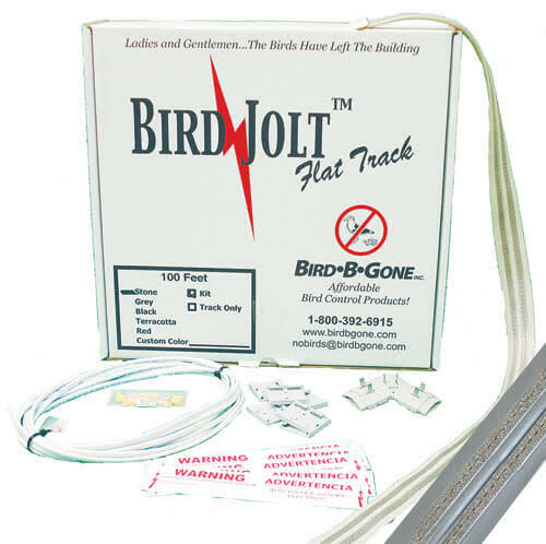 Bird B Gone, Bird Jolt Flat TRACK, Kit, 100 ft Roll Gray