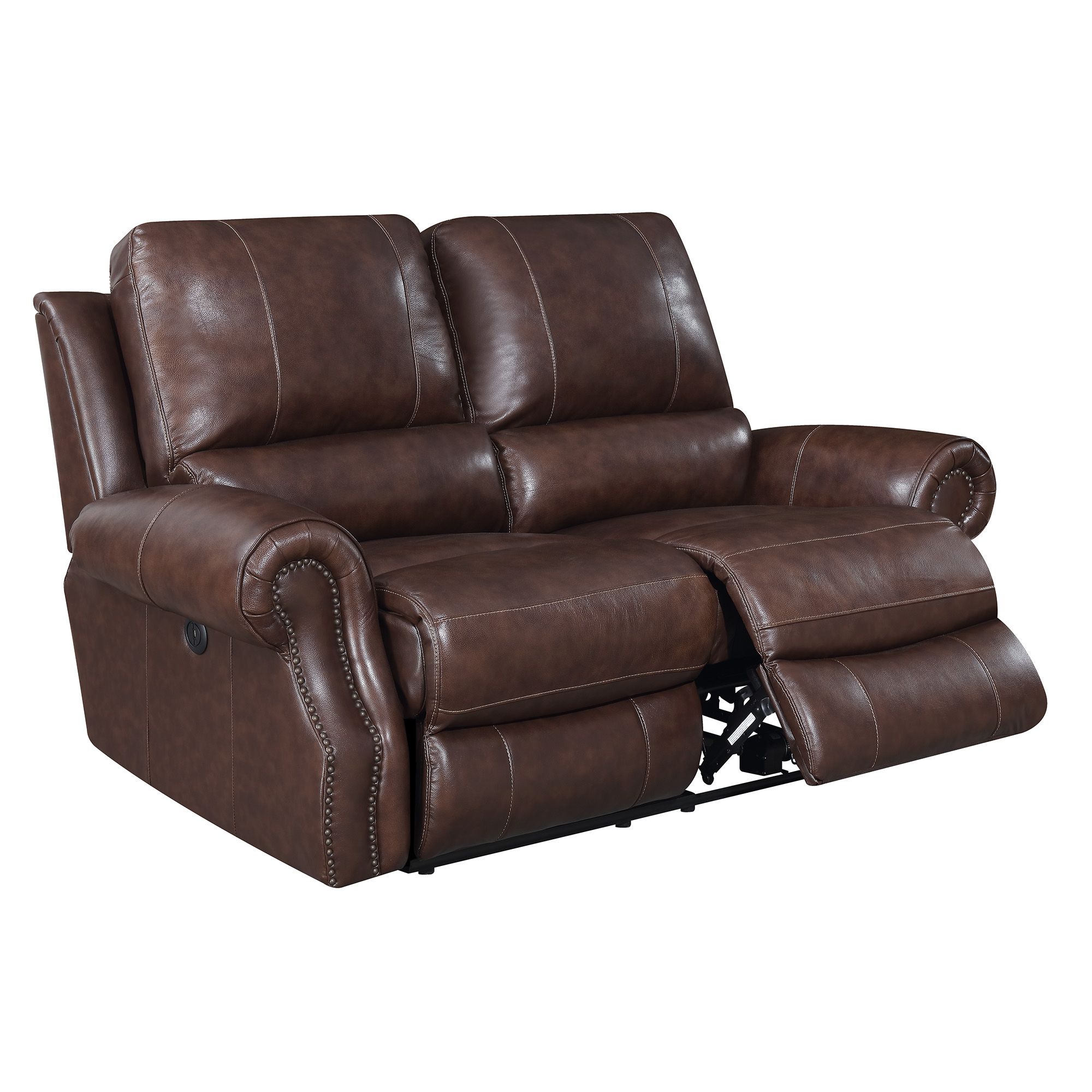 Picket House Furnishings Williams Power Motion Loveseat in Saddle Brown