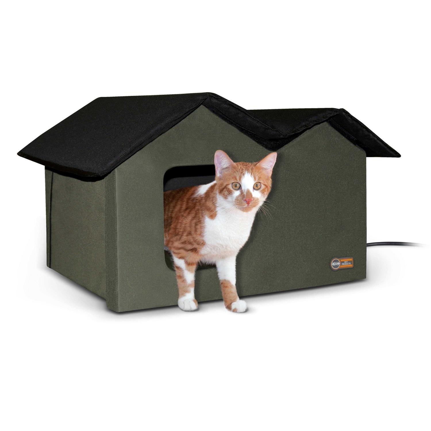 K&amp;H Pet Products Extra-Wide Outdoor Kitty House - Pet Supplies online store