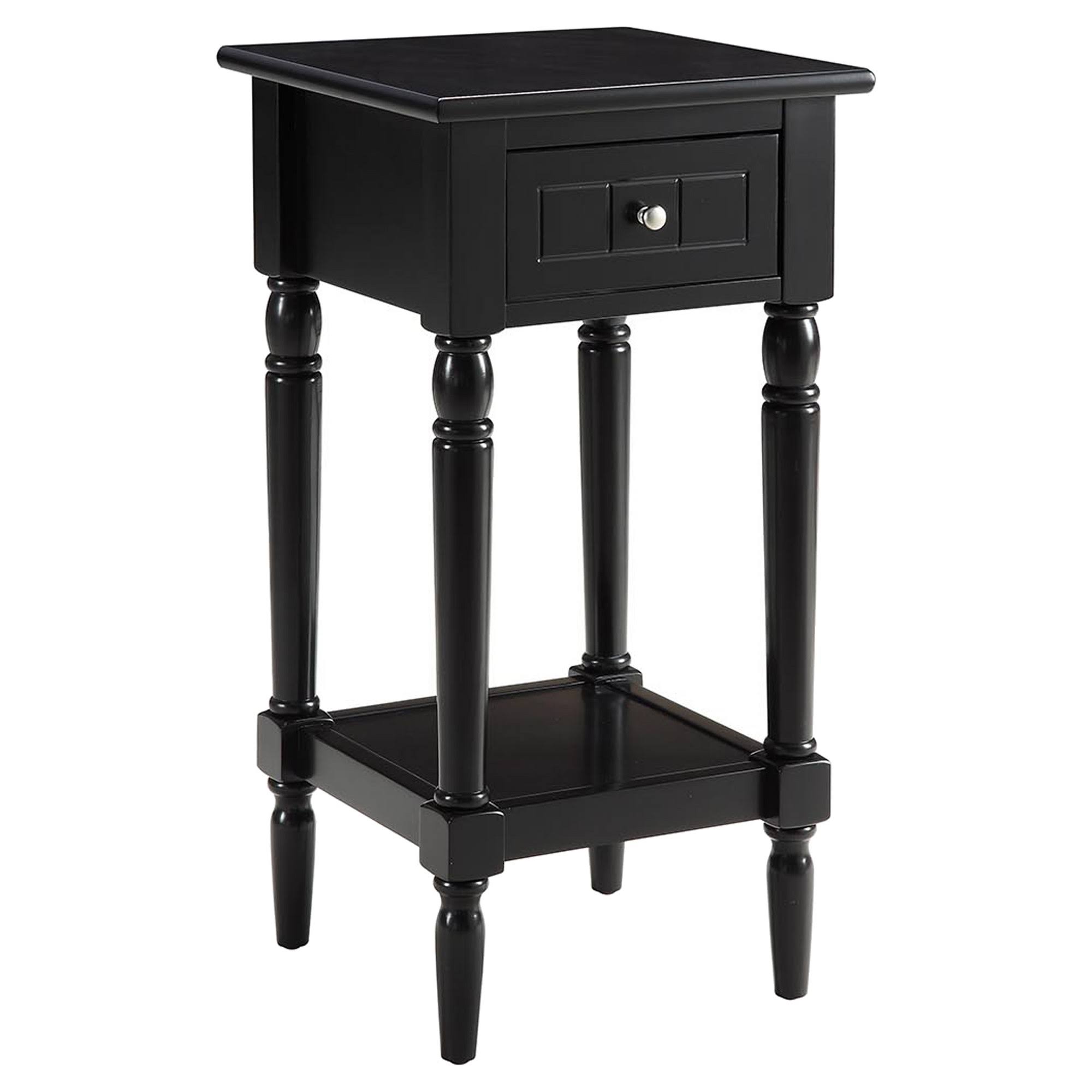French Country Khloe Accent Table - Black - Convenience Concepts