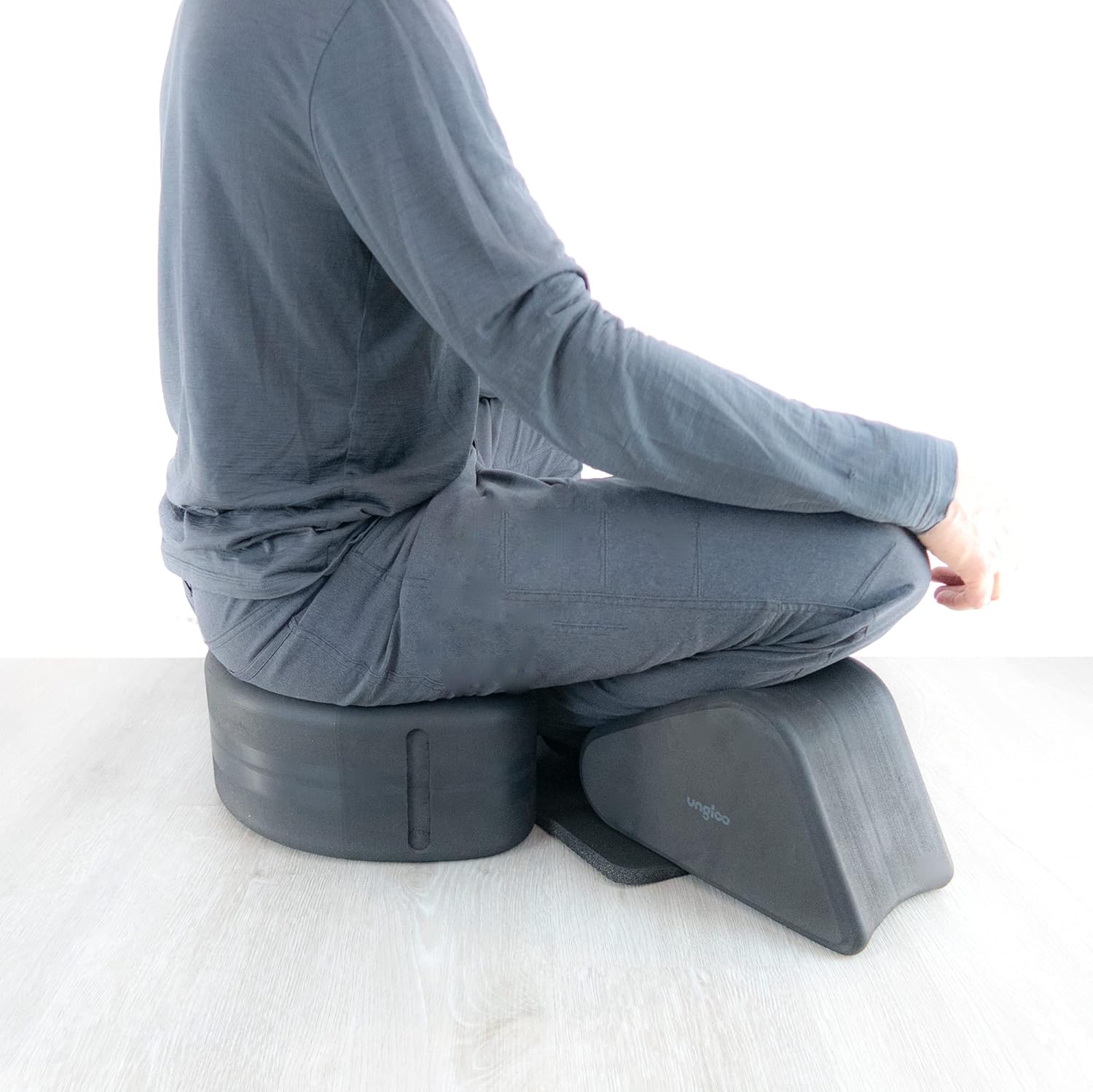 Ungloo SIT3 Yoga Meditation Seat Foam Cushion, Hip and Knee Support Blocks, Ankle Padding, Lightweight, Portable, Outdoor, Camping