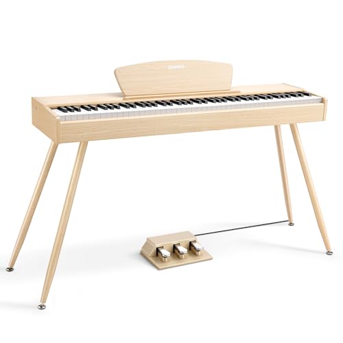 Donner DDP-80 PLUS Digital Piano 88 Key Weighted Keyboard, Home Electric Piano, Supports USB-MIDI & Headphones Connection, Semi-open Cover Designed