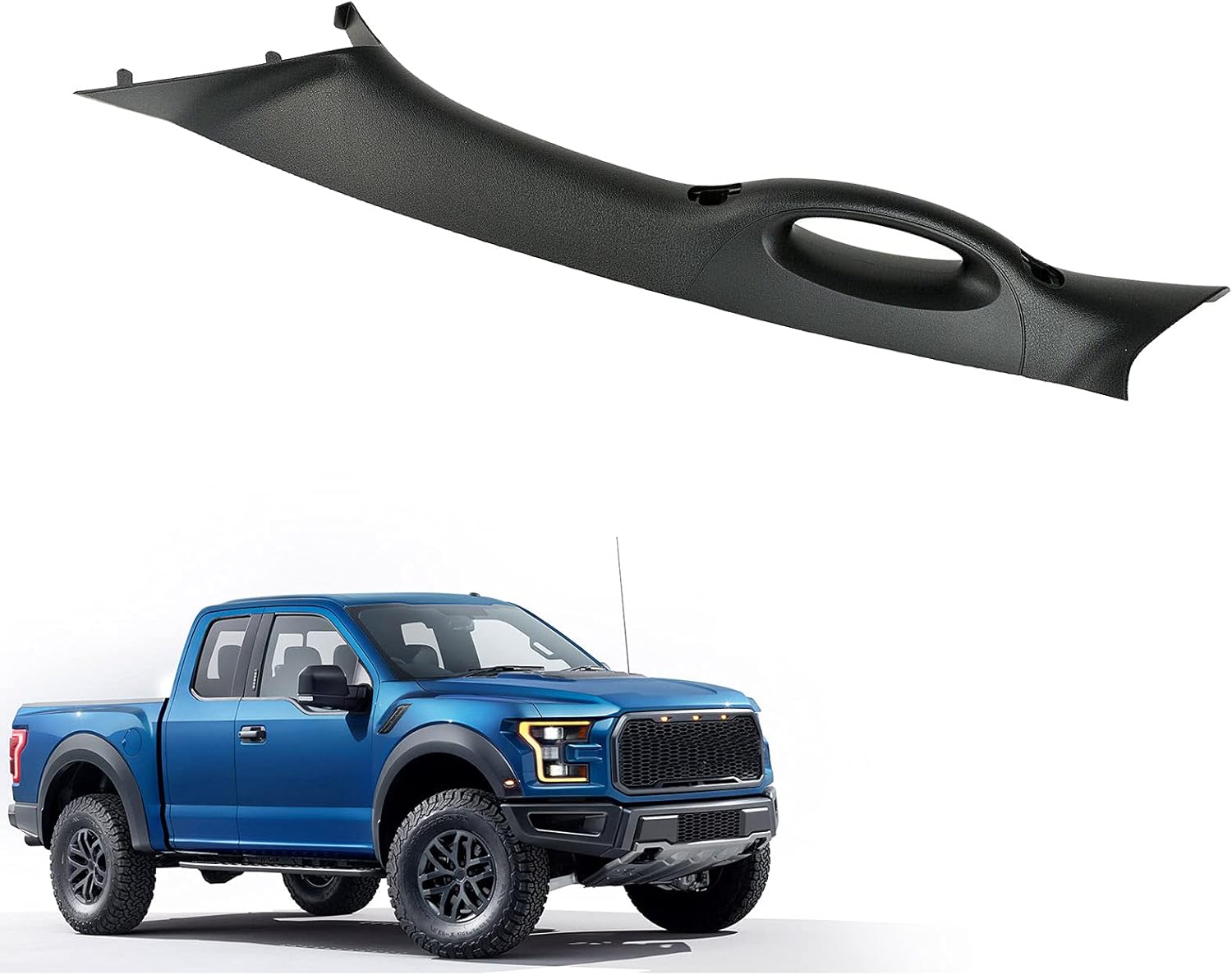 Pair of A Pillar Interior Trim Grab Handle Driver Passenger Side Compatible with 2004-2008 Ford F150 F-150 Replacement # 4L3Z-1503599-AAB