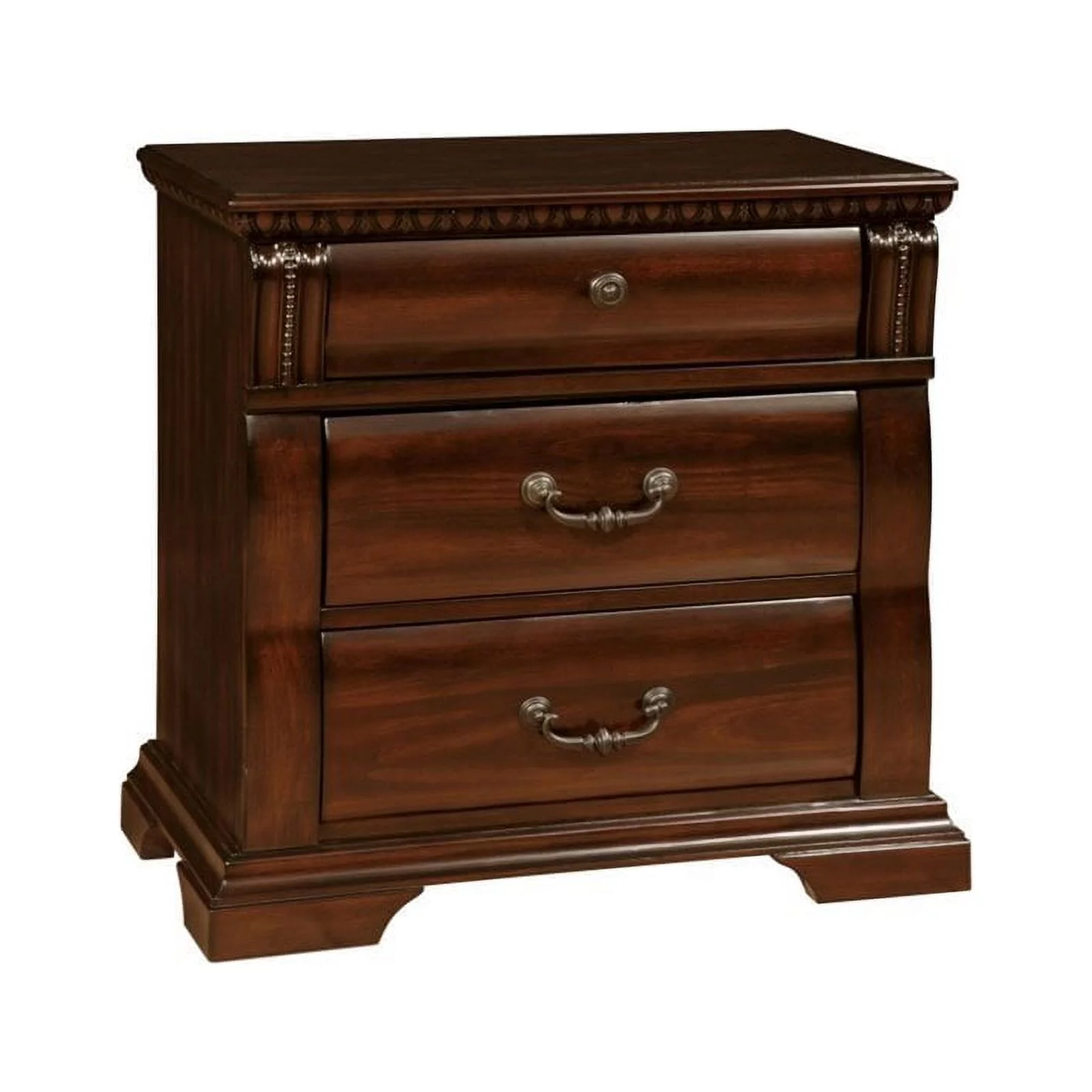 Bowery Hill 3 Drawer Nightstand in Cherry