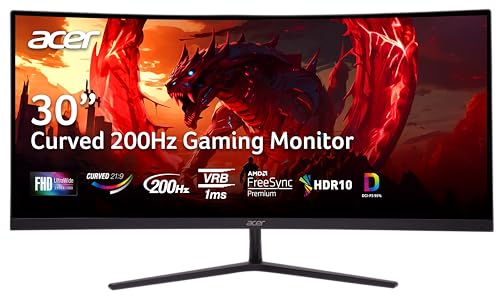 Acer Nitro 27" Full HD 1920 x 1080 1500R Curve PC Gaming Monitor | AMD FreeSync Premium | 165Hz Refresh | 1ms (VRB) | ZeroFrame Design | 1 x Display