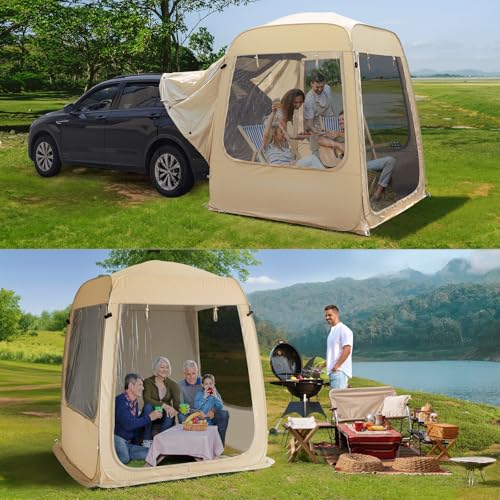Alvantor Screen House Gazebo, 6-10-15 Person Pop Up Igloo Screened Canopy Tent with Mosquito Netting Sides