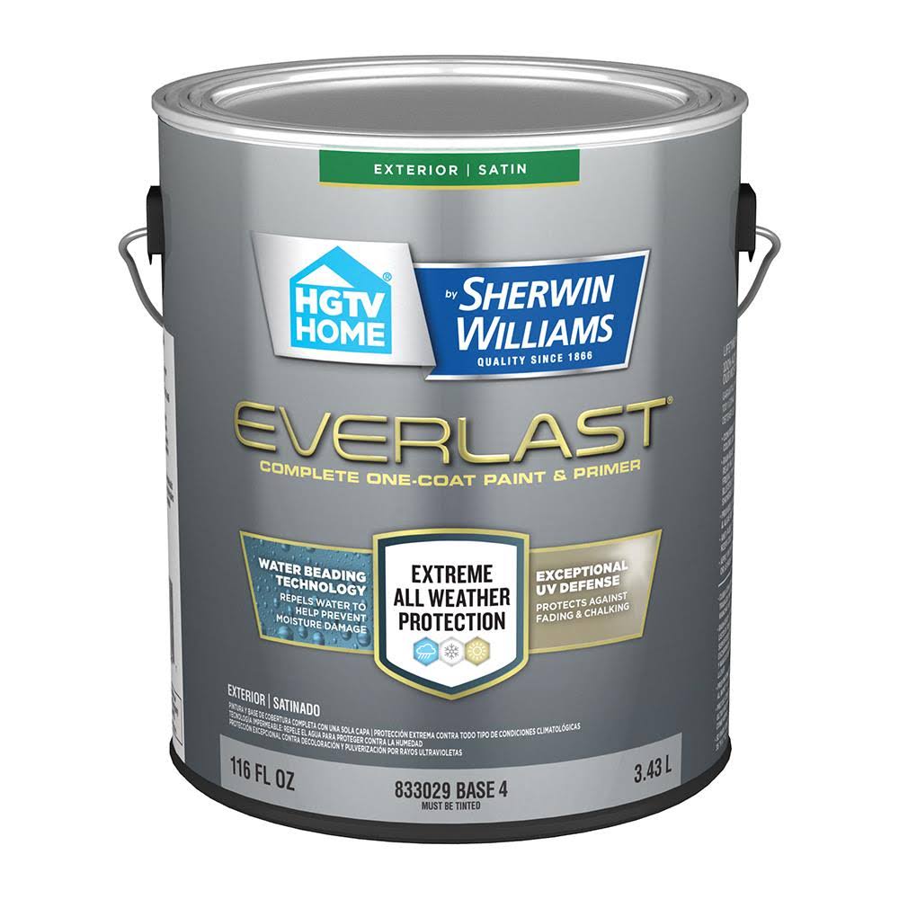 HGTV Home by Sherwin-Williams Everlast Satin Exterior Tintable Paint (1-Gallon) | EV0014004-16