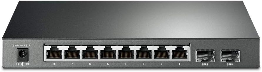 TP-Link TL-SG2210P V3, Jetstream 8 Port Gigabit Smart Managed PoE Switch, 8 PoE+ Ports @61W, 2 SFP Slots, Omada SDN Integrated, PoE Recovery, IPv6