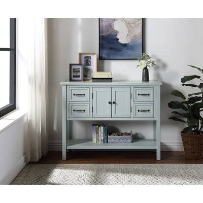 Lootens 2 Door Accent Cabinet August Grove Color: Light Blue