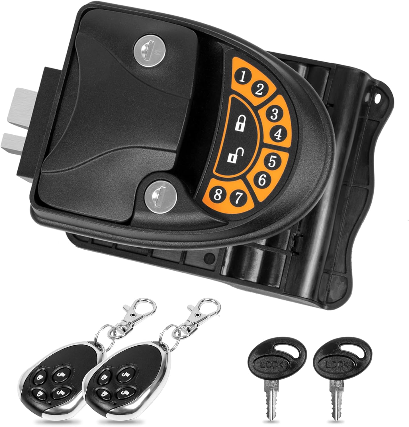 BEETRO RV Lock Keyless Entry, Keyless Entry RV Door Lock Latch Handle for Travel Trailer Camper, Keyless Entry Camper Lock with Deadbolt