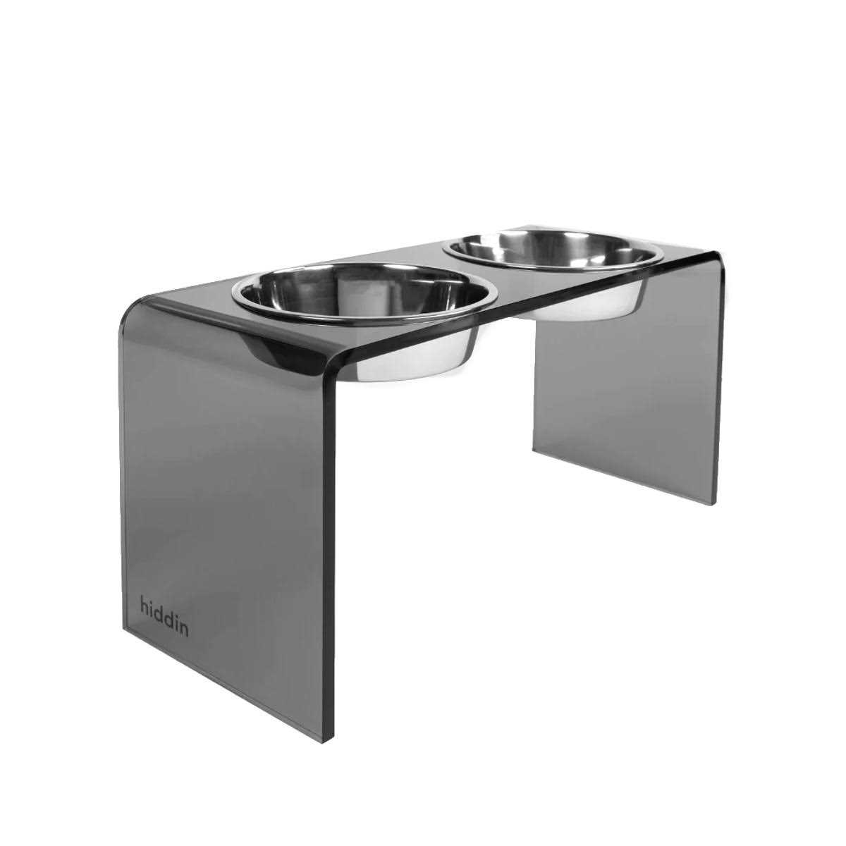 Acrylic Double Bowl Elevated Pet Feeder Hiddin - Pet Supplies online store