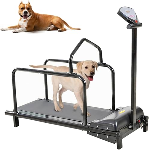 Dog Treadmill Indoor Pet Exercise Machine for Small, Medium & Large Dogs up to 176 lbs - Home Fitness with LCD Display & Adjustable Speed