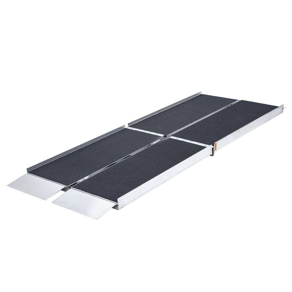 7' 700 lb. Capacity Multi-Fold Wheelchair Ramp - Silver Spring