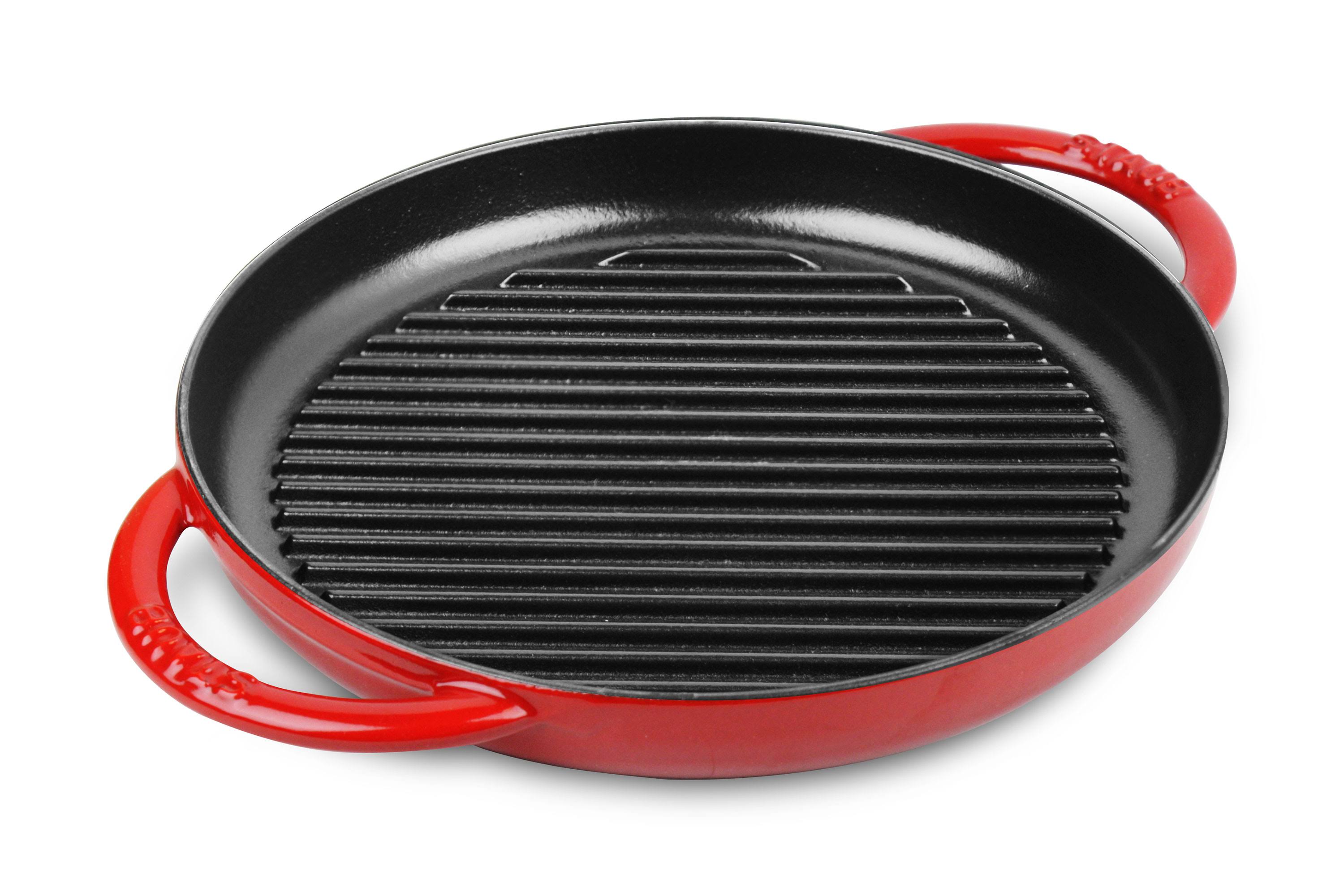 Staub 10-Inch Cherry Red Round Grill Pan