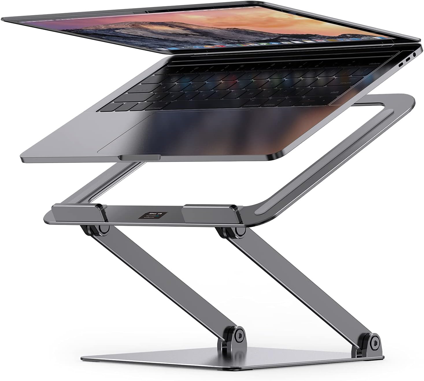 Almoz Laptop Stand, Aluminum Computer Riser, Ergonomic Adjustable Height Laptop Stand for Desk