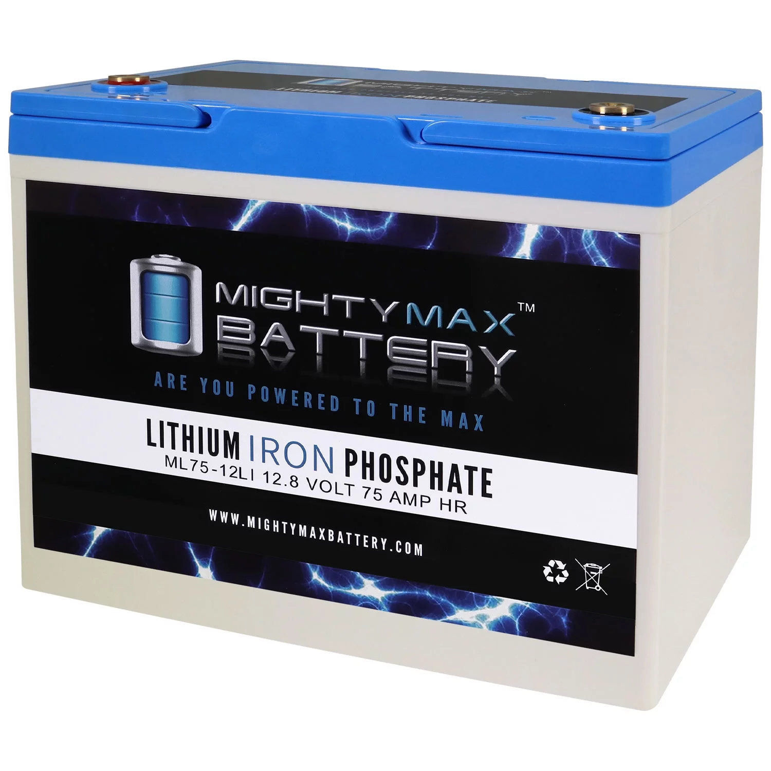 12V 75AH Lithium Battery Replaces BCI Group 24M Starting Marine, RV - Curated Treasures Market