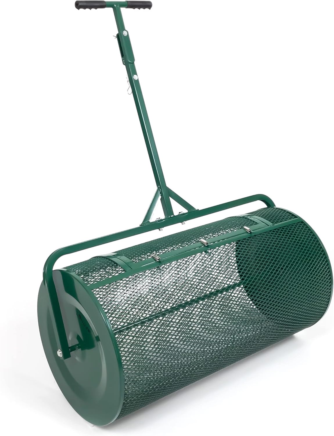 Landzie Lawn & Garden Spreaders - 36 Inch Heavy Duty Metal Mesh Basket Push/Tow Spreader - Compost, Peat Moss, Top Soil, Mulch