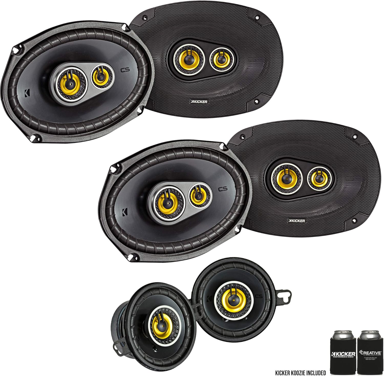 Kicker for Ram Crew Cab Truck 2012 & Up CSC6934 6x9, CSC354 3.5 Inch Speaker Bundle