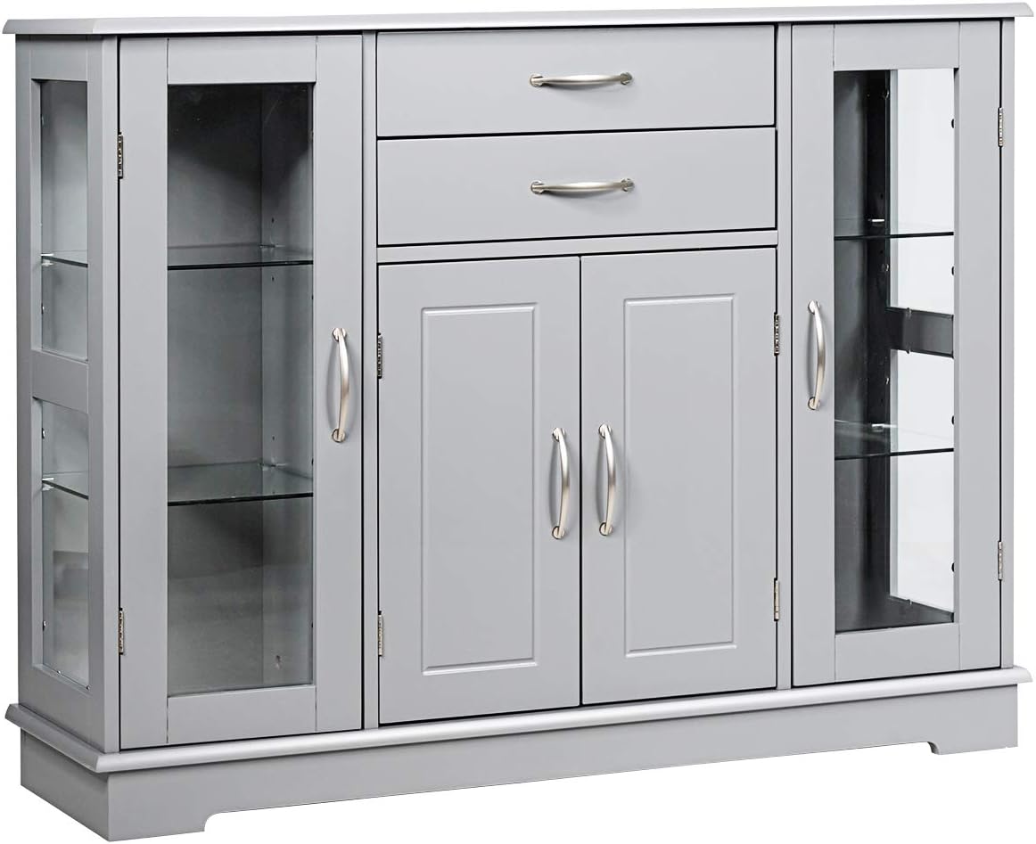 Giantex Sideboard Buffet Server Storage Cabinet W/ 2 Drawers